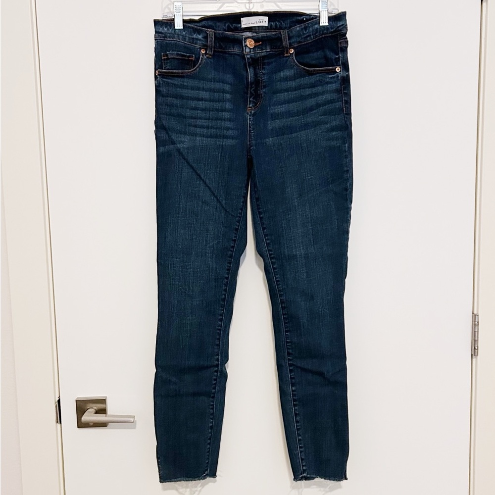 LOFT Modern Skinny Jeans with Ankle Slit
